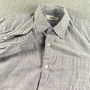 Buck Mason Black and White Checkered Button Down Shirt